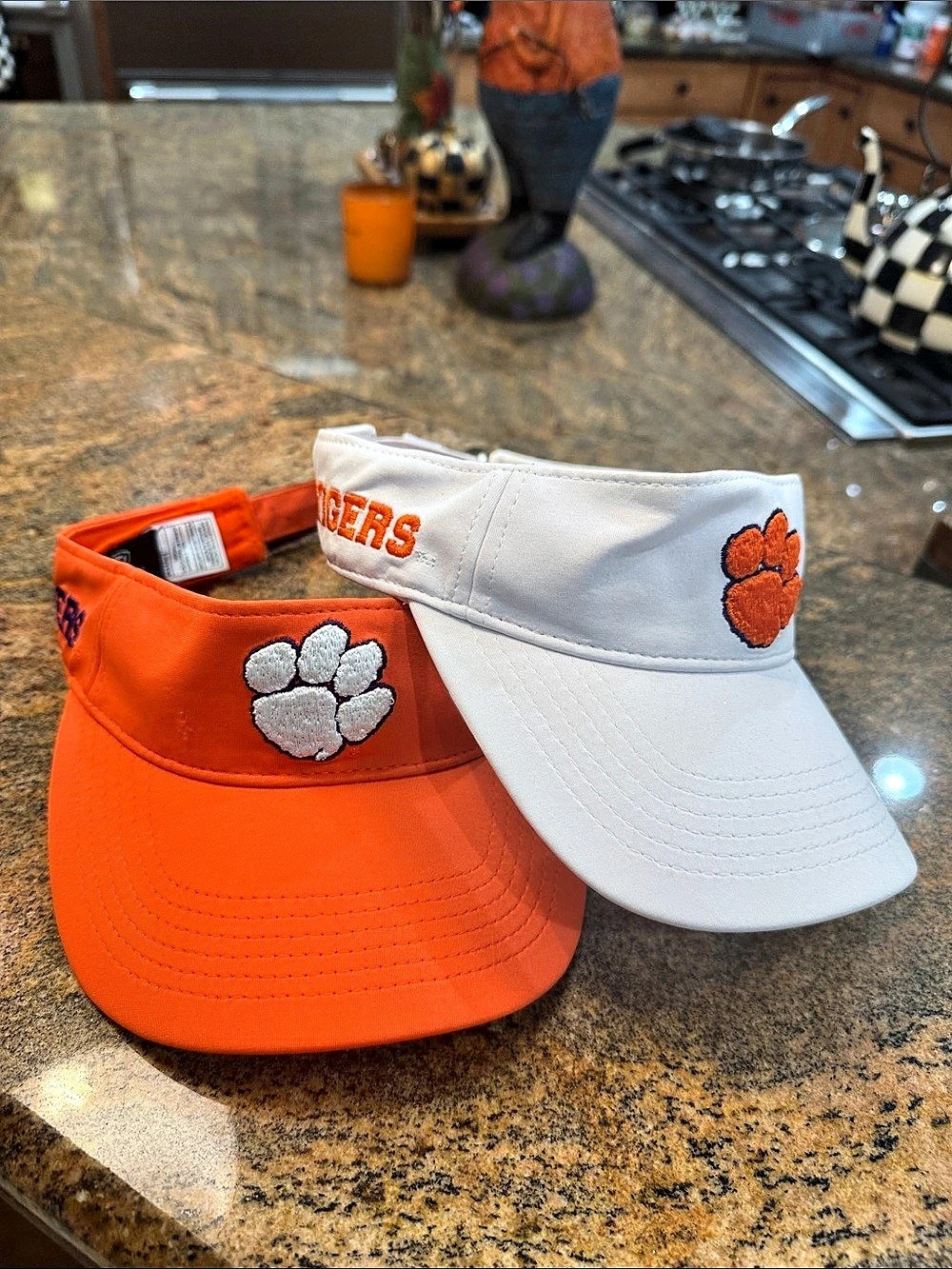Top of the World Clemson Tigers NCAA Visor Hat Lot Orange & White